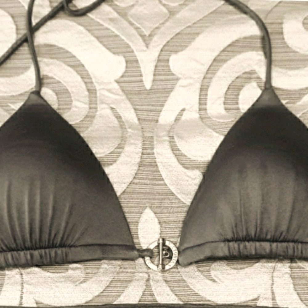 VS Black w/Gold toggle Push Up Bikini Top